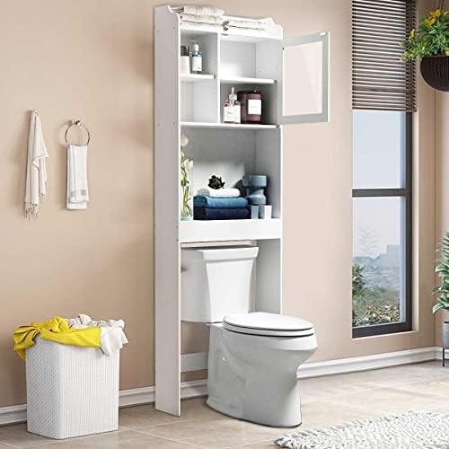 BKDFD, 3-слойный титуляр за съхранение на мебели за баня, водоустойчив дървен шкаф, аксесоари за баня върху тоалетна