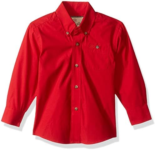 Класическа риза с копчета и дълъг ръкав и един джоб за момчета Wrangler