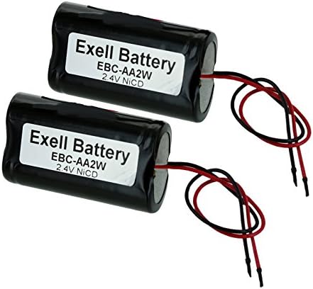 2 елемента Акумулаторна батерия Exell 2.4 V, Custom NiCd 1000mAh с 5 Оголенными проводника AWG