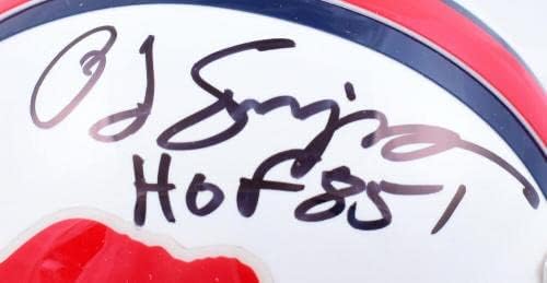Мини-каска Buffalo Bills 65-73 с автограф на Оа Дж. Симпсън с/HOF - JSA с * Черен - Мини-каски NFL с автограф