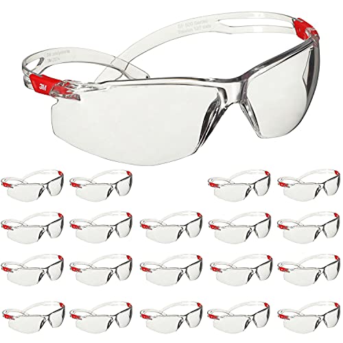 Защитни очила SecureFit, Серия, 20 броя в опаковка, Удароустойчив дизайн ANSI Z87, Спортни очила с регулируеми дужками с храповиками,