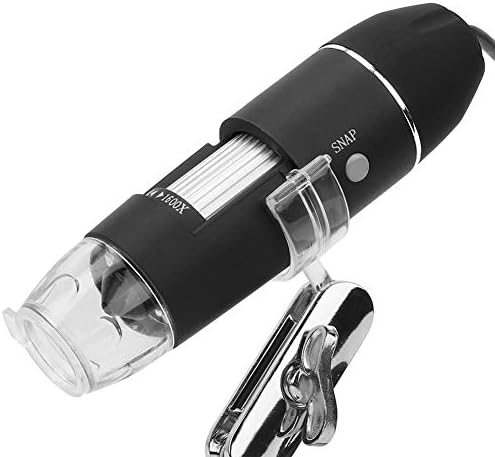 EliteJJ S4T-30W-D 1600X USB Zoom 8 Led Цифров Микроскоп Лупа Ендоскоп Видео Камера със Стойка, Черен