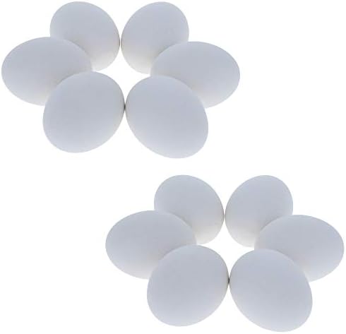 Комплект от 12 Бели Миниатюрни Керамични Птичи Яйца 1,2 Инча