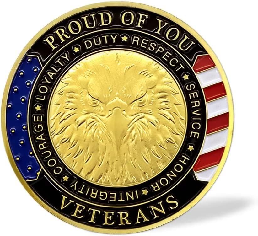 Пяохао Благодаря Ви за вашата служба Монета повикване на Военна признателност за Деня на ветерана за опаковане на Подаръци
