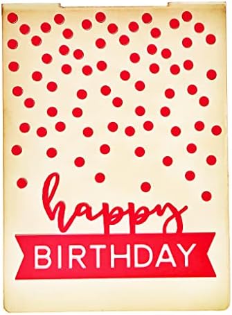 KWELLAM Happy Birthday Dots Пластмасови Папки с Релефни изображения на Точки за Производство на пощенски Картички, Scrapbooking, както