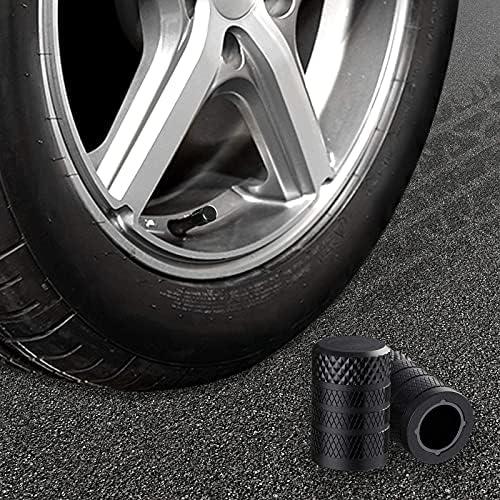 Покрива състав на вентила на гумата CKAuto, Черни, 4 бр. / опаковане., Комплект капаци на автомобила гуми от Анодизиран Алуминий,
