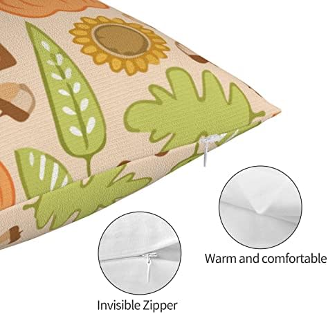 Предпазни възглавници за легло с цип, Тиквен Пай-Мека Калъфка за Деня на Благодарността, 20x30 См