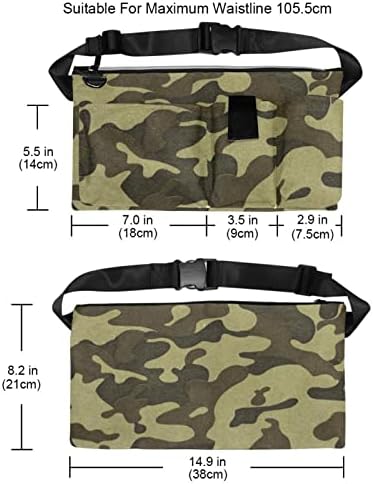 Поясная чанта с военни Зелен камуфляжным модел-Пътна чанта, Поясная чанта за жени и Мъже, Скъпа поясная чанта за туризъм,