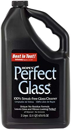 Спрей за почистване на стъкло HOPE'S Perfect Glass, без разводи, без амоняк, Препарат за почистване на прозорци, огледала, екрани,