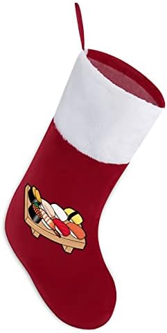 Суши Коледен Отглеждане на Коледна Елха Окачени Чорапи за Камината, с Къси Плюшени Белезници Украса за Дома Празнични Партита