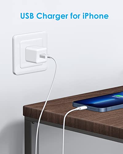 Зарядно устройство BRASAG за iPhone [Сертифициран от Пфи] USB-Зарядно Устройство за пътуване с 6-футовым със зарядно, кабел,