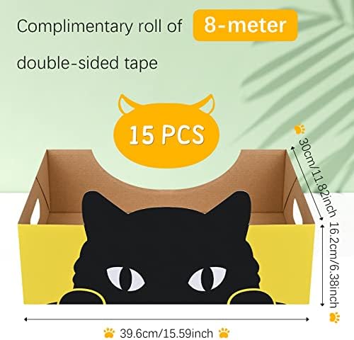 15 Опаковки за Еднократна тава за боклук Бързо и Лесно рециклиране на Картонена Тава за Котешки тоалетни Лесен за Еднократна употреба