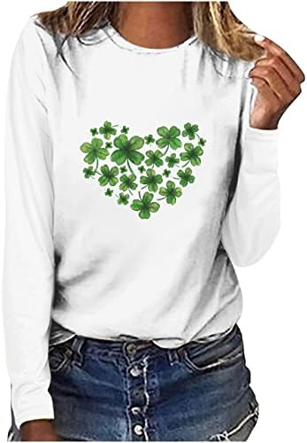 Женска тениска с изображение на Централи, на Деня на Св. Патрик, Пуловер, Тениски с Дълъг Ръкав, Ежедневни Блузи, Модни Свитшоты