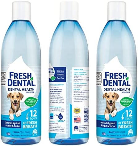 Добавка за зъбни вода Naturel Обещание Fresh - Средство за грижа за зъбите на кучета - Лесен за употреба - Помага за почистване