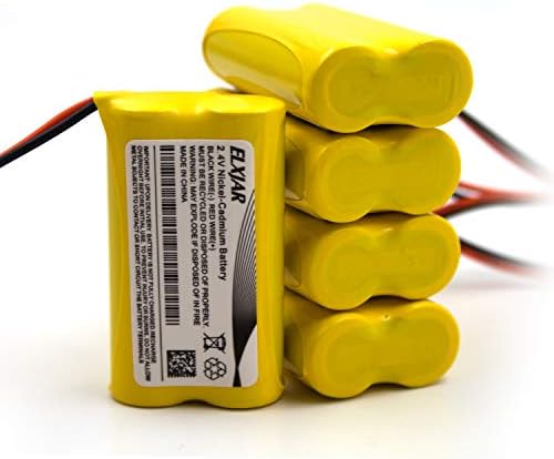 elxjar (5 бр.) 2,4 600 mah, BP2-A, Двукомпонентен Ni-CD батерия, която замества аварийно осветление знак за изход, батерия CSXWREB3