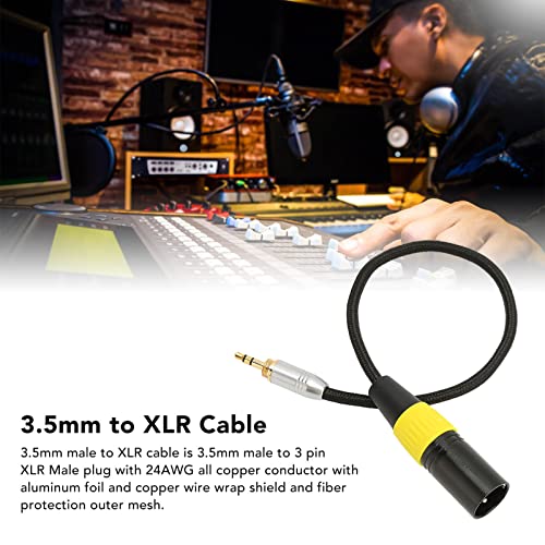 3,5 мм Штекерный кабел XLR, безшумен позлатени, за миксиране на микрофони и безжичен микрофон, идеален за звукозаписни студия и изпълнения
