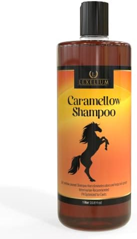 Lexelium Caramellow Шампоан за грива и опашка, коне, понита, кобили и едър рогат добитък - Хидратиращ Шампоан за разнищване на косата - Дълбоко