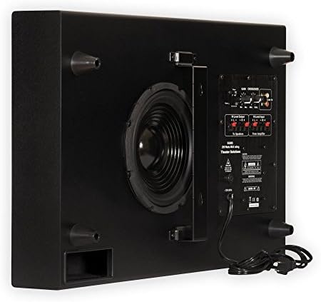 Решения за кина SUB8S 250 W Съраунд звук HD Домашно кино Тънък Активен субуфер с храненето (черен)
