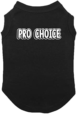 Pro Choice - Женска тениска за защита на правата на кучета (Черен, Голям размер)