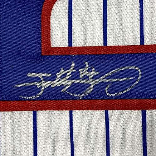 С автограф / Подпис Сами Соса, Chicago Бейзболна майк в Тънка ивица Бекет БАС COA