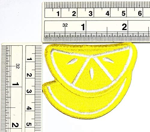 Умама Кръпка Комплект от 3 Лимон, Жълти Полезни Зеленчуци и Плодове е Добра Мультяшная Апликация Кръпка на Лимоновия Плод на Бродирани