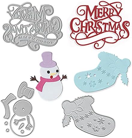 На щанци за Изрязване на Коледа Снежен под формата на Чорап за Направата на Картички и Украси за фото албум, Печати за Подпечатване
