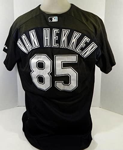 2003-06 Флорида Марлинз Анди Ван Хеккен 85 Използвана в игра Черна Риза BP ST XL 123 - Използваните в играта тениски MLB