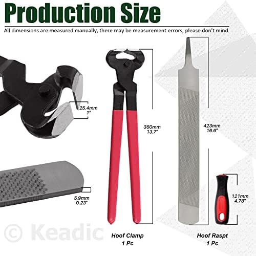 Keadic 9 бр. инструмент за подрязване на копита, за да ковач с 36 бавно подаване на сено за черни коне