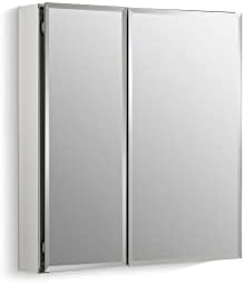 (KOHLER) CB-CLC2526FS CLC Плосък шкафче 25 W x 26В с две Аптечками с Огледални Врати, Скосени ръбове, от Анодизиран алуминий