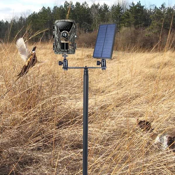Земята поставка за камера Fotoleey Trail с притежателите на резба 1/4 инча Черен Цвят Максимална Височина 120 см Поддържа Две Камери