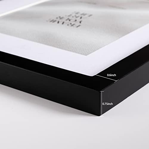 рамка за снимки eletecpro 12x12 черен цвят от масивно дърво - Дисплей 8х8 с мат или 12x12, без подложка, за стенен или настолен дисплей