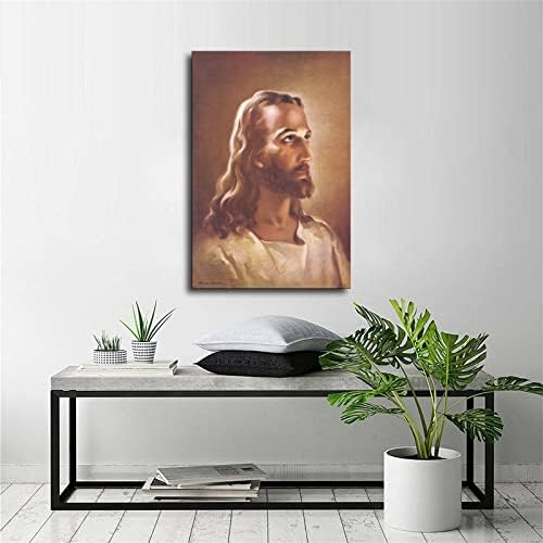 Главоболие портрет на Исус Христос, Художествен Плакат на Платно и Стенни Художествена картина, Принт, Модерен Семеен Декор