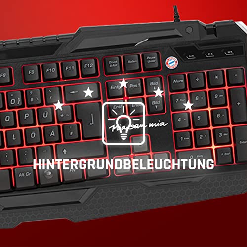 snakebyte PC Gaming Клавиатура - Официално лицензирана Детска клавиатура FC Bayern Munich Gaming Клавиатура - FC Bayern