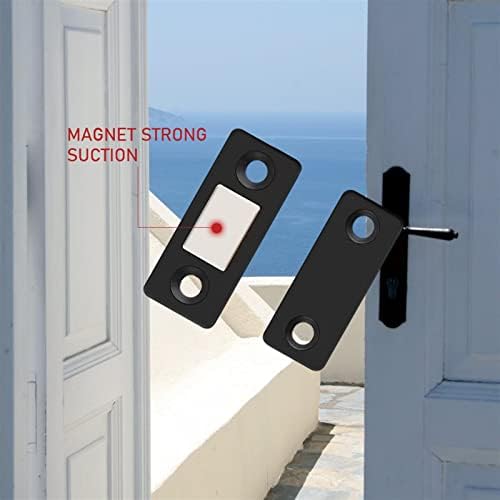 KENID 2 бр. ултра-Тънки Магнитни Ключалки за кабинет Кабинет хардуер за кабинет Магнитно Затваряне на врати с винтове-стикери (Цвят: