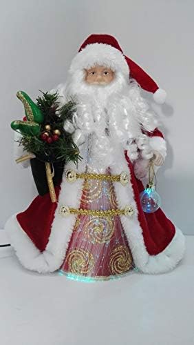Празнично Време е ДОВЕЛО Оптична 12-инчови Каминную борда на Дядо Коледа и Коледа в цилиндър или на Централната част на