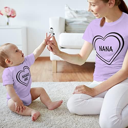 Памучни дрехи за мама и бебе за Деня на Майката в стил Бабушкиных Сърца