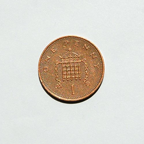 1994 обединено Кралство Великобритания 1 Стотинка - 3-та портрет на Елизабет II; магнитна монета С много малки детайли