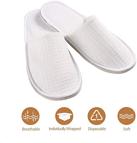 NEODIKO / 5 двойки за еднократна употреба тапочек, нескользящие чехли, унисекс, еднократни чехли за масаж на гости, в дома на