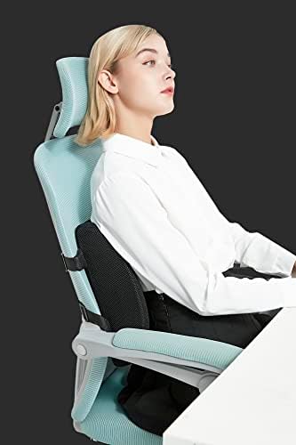 Възглавница за подкрепа на долната част на гърба за офис столове - Подобрява болки в гърба, стойката По време на сядане - Възглавници