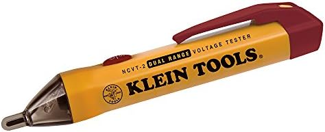 Тестер на напрежение Klein Tools NCVT-2, Безконтактно двойна лента Тестер за напрежение, дръжка за стандарт и ниско напрежение,