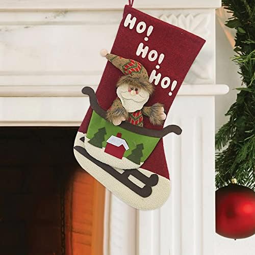 Подарък чорапи с шоколадови бонбони, Персонални Чорапи за Камината, Плюшени Коледна Украса за Дома и партита, Аксесоари за Деца, Декор
