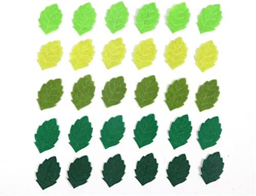 YYCRAFT Опаковка от 200ШТ Фетровых Апликации на Свети Патрик от Листа от Лайм Зелен, 5 цвята
