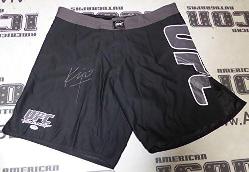 Kimo Леопольдо Подписа Шорти-Топене на UFC Fight с Автограф на PSA/ DNA COA 3 8 16 43 48 - Боксови халати и бански с автограф