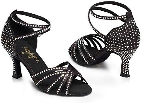 YKXLM/ Женски Професионални Обувки за Бални и Сватбени Танци С пайети, Обувки за практикуване на латиноамериканска Салса, Модел USYCL154