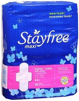 Набор от Stayfree Maxi, Сверхдлинный, с крила, 16 парчета (опаковка от 2 броя)