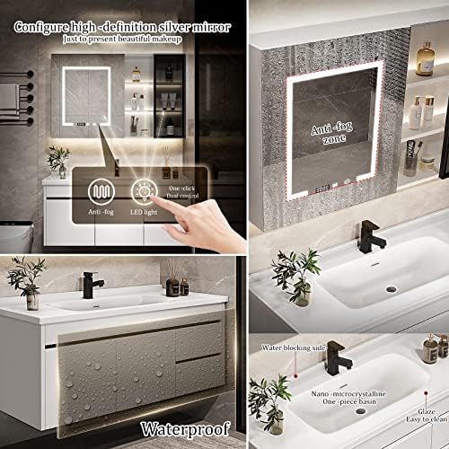 Мивка за баня YZJJ с тумбой и огледало, Модерен Дървен шкаф за баня, Керамични свободно стояща Мивка за пране на дрехи (Цвят: