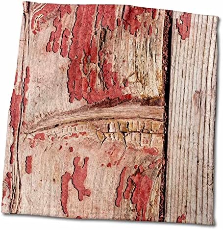 Триизмерно изображение на облян от слънце гранжевой текстура на дърво, дълъг възел, червена боя - Кърпи (twl-285784-3)