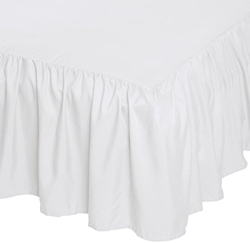 Лека пола за сън Basics с волани, класически стил, Мека и стилна, от микрофибър, с флип от облегалката 16 см, бяла