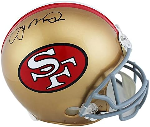 Джо Монтана Подписа Договор с San Francisco 49ers На Връщане Автентичен шлем NFL - Каски NFL с автограф
