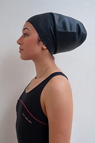 Шапка за плуване AquaSpirit за Дълги и Гъсти африкански коса, за жени X-Large Silicon caps